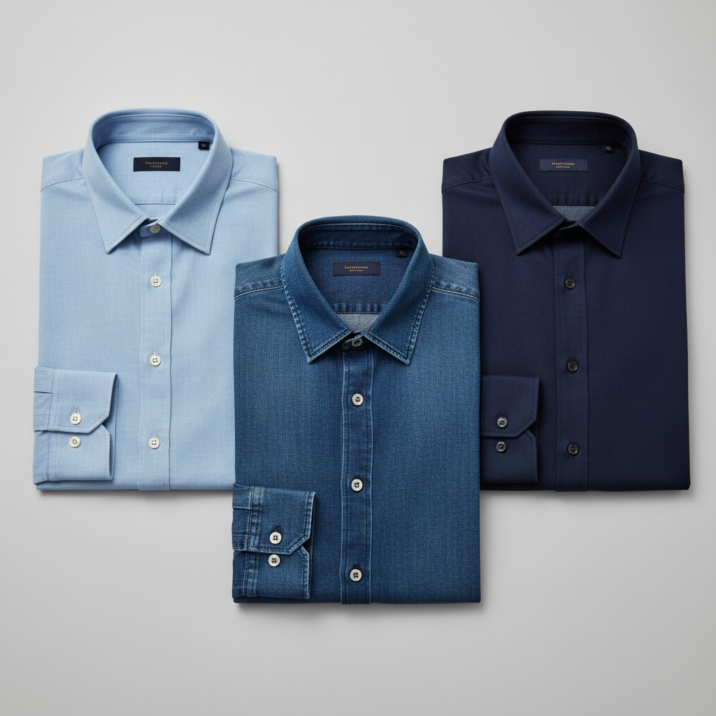 💙 Chemises en Jean Homme