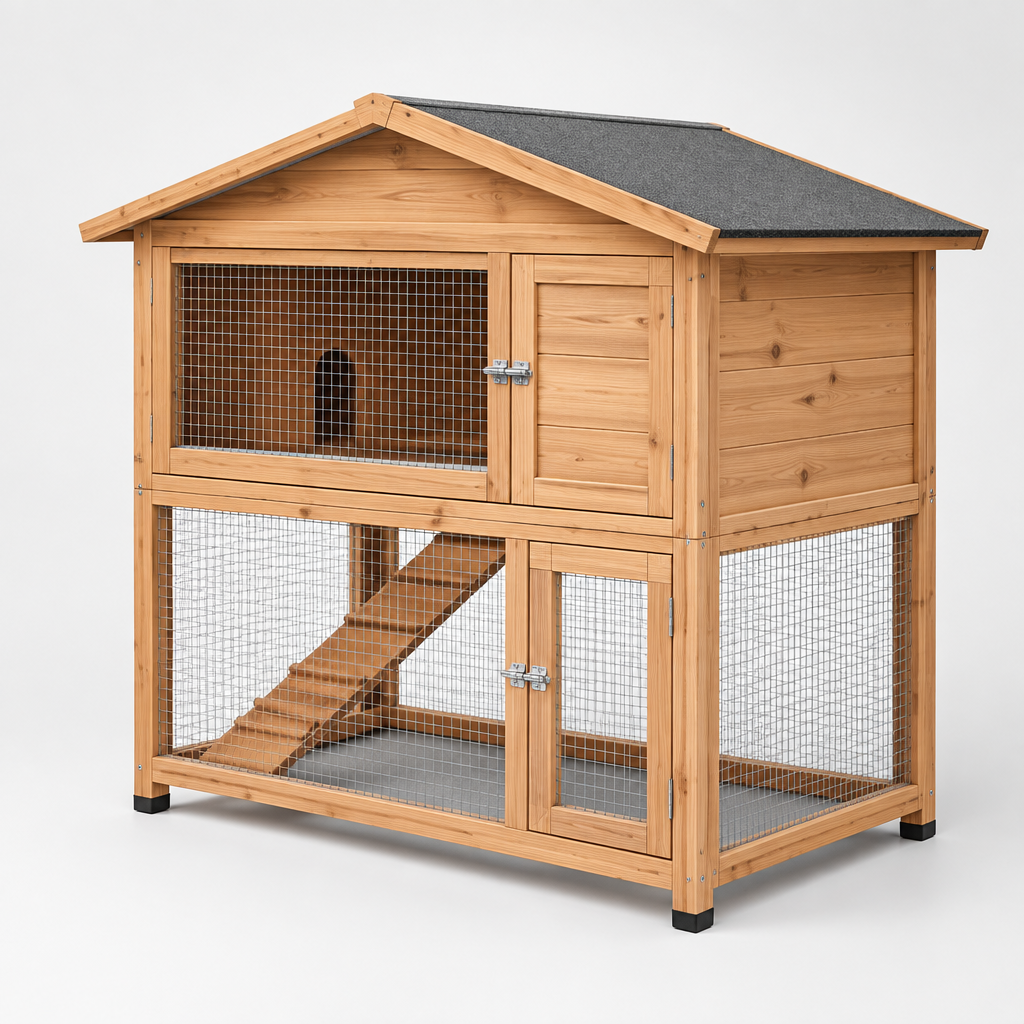Clapier pour lapins en bois