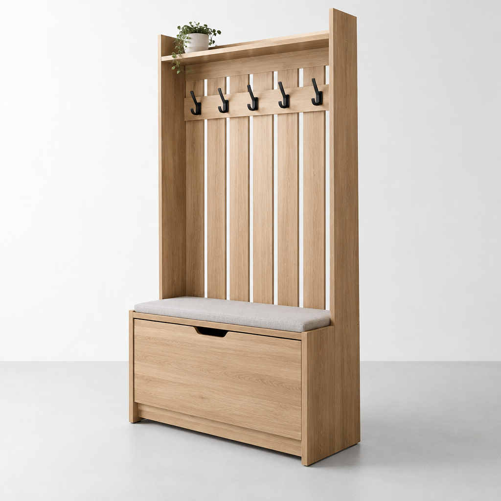 Porte-manteau avec rangement