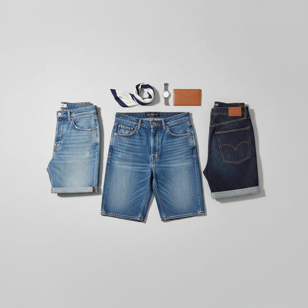 💙 Shorts en Jean Homme