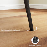 Table à manger pliante table extensible 120-160 cm jusqu'à 6 à 8 personnes avec pieds en acier, naturel