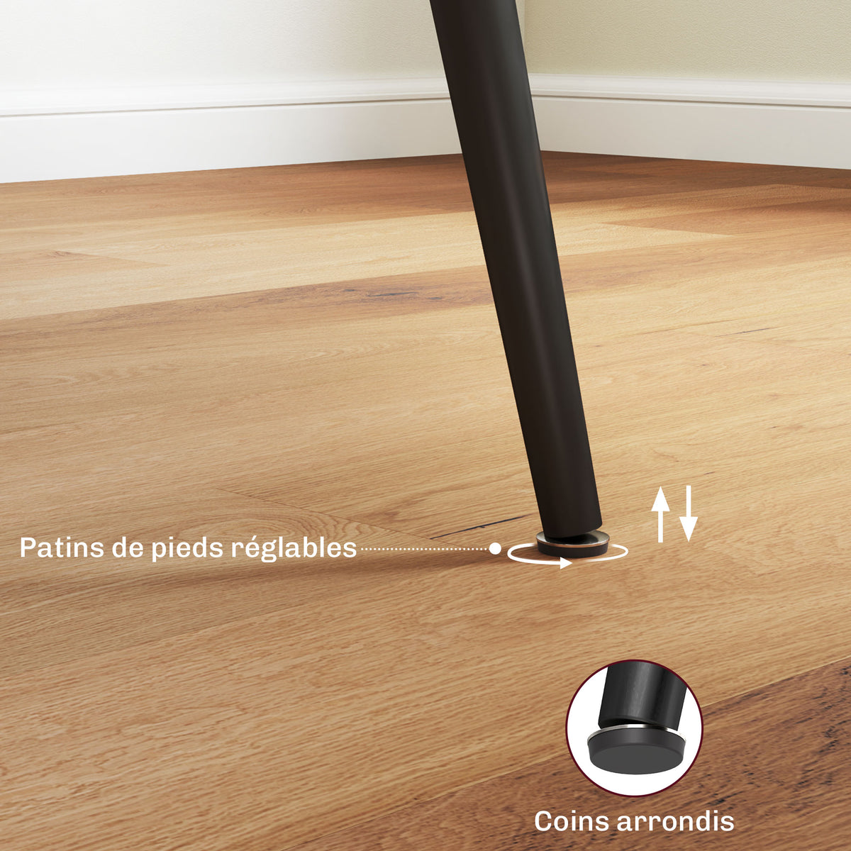 Table à manger pliante table extensible 120-160 cm jusqu'à 6 à 8 personnes avec pieds en acier, naturel