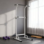 Power tower dip barre de traction autoportante réglable en hauteur cadre acier 91,5 x 97,5 x 176,5-227 cm pour la maison