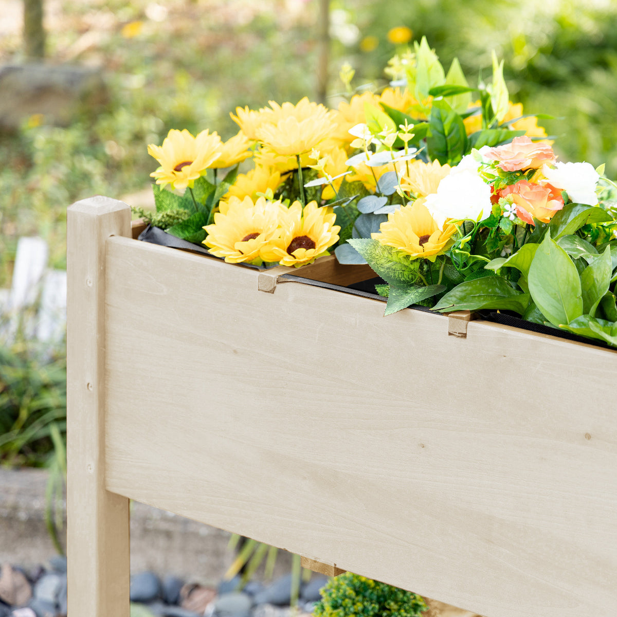 Jardinière sur Pied - Potager sur roulettes - étagère, Tablette Rabattable, Inserts d'irrigation, Feutre de Drainage