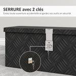 Cassetta portaoggetti - cassetta degli attrezzi in alluminio - chiusura a chiave in alluminio - dim. 50L x 15,5P x 20,5A cm