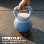 Kettlebell 8 kg, Manubrio con impugnatura ergonomica antiscivolo, Kettlebell, Bodybuilding, Allenamento, Blu