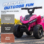 Haurrentzako Quad Elektrikoa 6 V, Haurrentzako Auto Elektrikoa, Litiozko Bateria, Gehienezko Abiadura 2 Km/O, 18-48 Hilabete, Arrosa