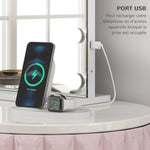 LED ispilu argiztatua, intentsitate erregulagarria, handiagotze-ispilua, USB kargatze-ataka, 80 x 62 cm