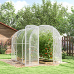 Serre de jardin tunnel 3 x 2 x 2 m 6 m² avec porte à charnières bâche en PE 150 g/m² pour Légumes Plantes Fleurs