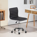 Chaise bureau fauteuil de bureau à roulettes pivotante hauteur réglable siège rembourrée 48 x 52 x 78-90 cm noir