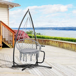 Support pour Fauteuil Suspendu - Pied Fauteuil Suspendu - Tablette réglable Incluse - max 120 Kg