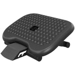Repose-pieds ergonomique de bureau hauteur et inclinaison réglables 46 x 35 cm noir