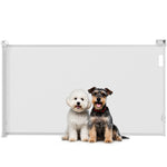 Barrière rétractable pour chien largeur 149 cm verrouillage automatique - blanc