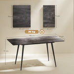 Table à manger pliante table extensible 120-160 cm jusqu'à 6 à 8 personnes avec pieds en acier, gris