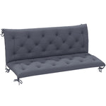 Coussin de banc matelas assise dossier pour banc de jardin coussin balancelle canapé 3 places grand confort 150 x 98 x 8 cm gris