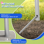 Balançoire 2 agrès portique avec 1 balançoire et face à face 255 x 160 x 180 cm charge max. 135 kg vert gris