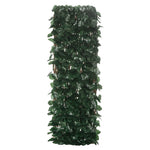 Haie artificielle feuilles murale brise-vue 2 panneaux longueur ajustable 295 x 70 cm treillis extensible en PE vert