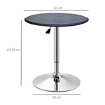 Table de Bar Table Bistro Mange-debout Chic Style Contemporain Hauteur réglable 67-93 cm Ø 63 cm Plateau