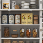 Armoire de cuisine buffet cuisine avec placards, étagère réglable et porte-épices, 60 x 35 x 166 cm, blanc