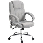 Fauteuil de Bureau Massant et Chauffant, Chaise de Bureau Ergonomique, Hauteur et Accoudoirs Réglables, Gris