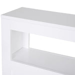 Badezimmer-Rollwagen, WC-Schrank, offenes Regal mit 2 Schubladen, 16 x 52 x 71,5 cm, weiß