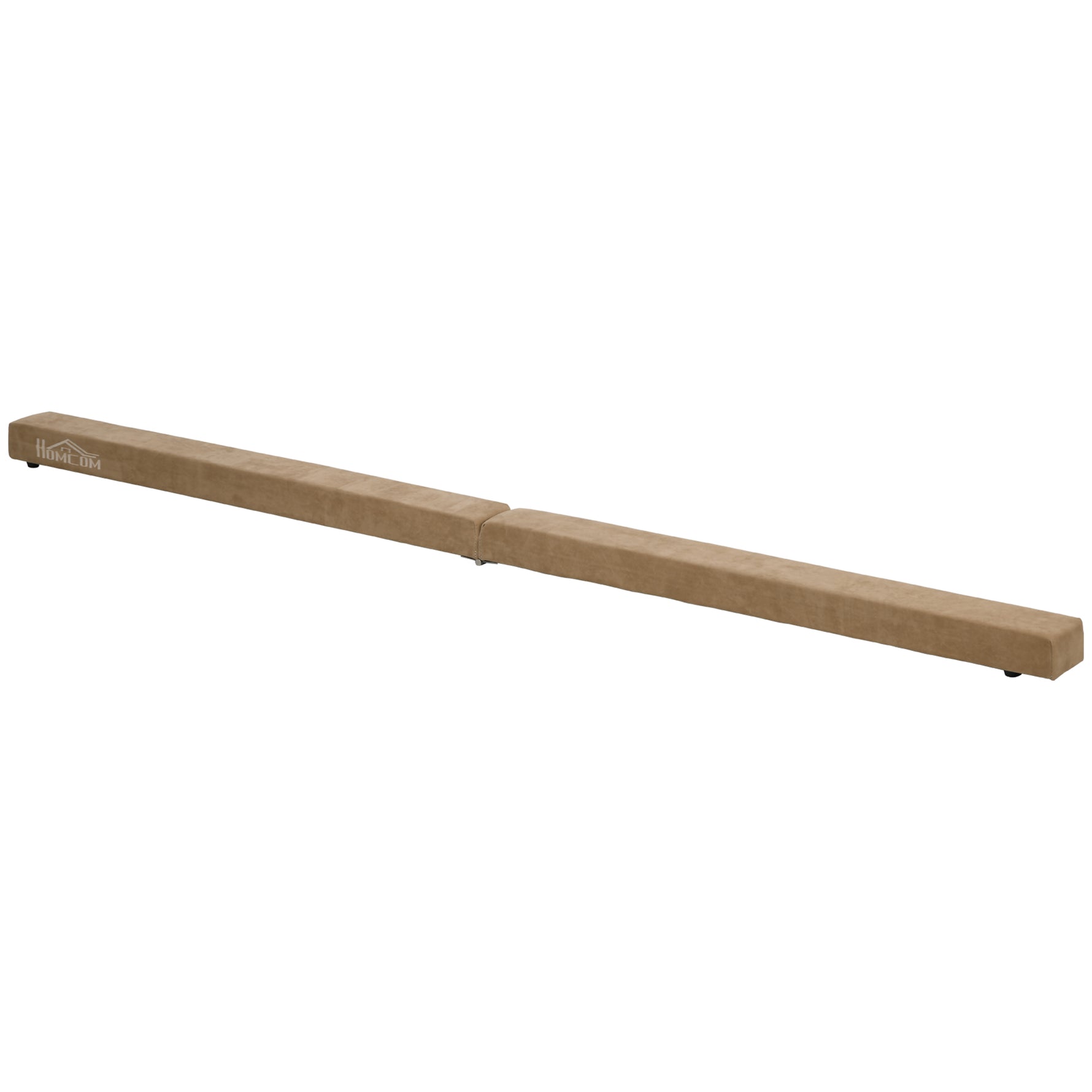 Poutre de gymnastique pliable 210 cm antidérapant, poutre gymnastique pour entraînement à l'équilibre, marron