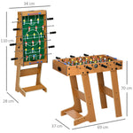 Babyfoot pliable en bois avec 18 joueurs, 2 ballons, 6 tiges et tableau de bord, pour adulte et enfant,  69 x 37 x 70 cm