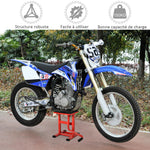 Universele verstelbare motorlift, hydraulische krik voor off-road motor, crossmotor en supermotard, rood