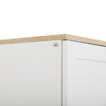 Armoire de cuisine hauteur 170 cm buffet haut avec 4 portes et étagères ajustable, design moderne, blanc