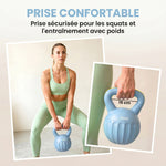 Kettlebell 10 kg, haltère avec poignée Antidérapante, haltère à boule, musculation, entraînement, pour gym, bleu