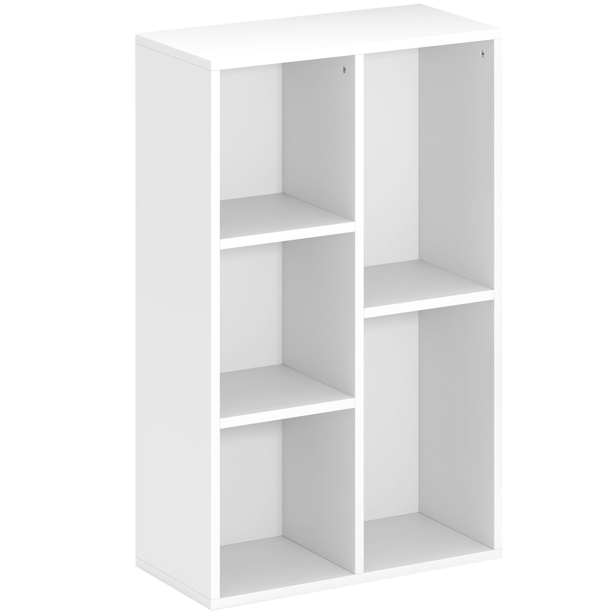 5-tier storage bookshelf, for living room, bedroom, office, 50x24x80cm, white