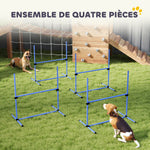 Agility sport pour chiens set de 4 obstacles professionnels avec système de maintien au sol sac transport fourni