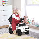 Porteur Enfants Voiture Enfant Multi-équipée 12-36 Mois klaxon Marche-Pieds, Garde-Corps et ombrelle Blanc