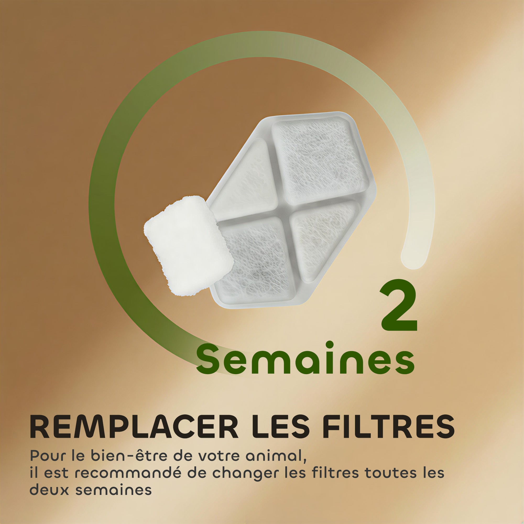 16 pcs Filtre Fontaine Eau Chat, Distributeur d'Eau filtrante pour Chat et Chien, Triple Système de Filtration, Blanc