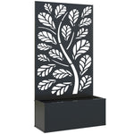 Jardinière avec brise-vue paravent treillis pour Plante Grimpante, bac à Fleurs - dim. 61L x 23l x 113H cm