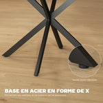 Tavolo da pranzo ovale allungabile per 4-6 persone, tavolo da cucina con allunga 100-135 cm, effetto legno naturale