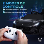 Maserati Gran Turismo Folgore lizenziertes Elektroauto für Kinder, 12V mit Fernbedienung, für 3 bis 5 Jahre, schwarz