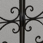 Grille de protection pour cheminée panneau unique en maille d'acier 105 x 40 x 80,5 cm noir