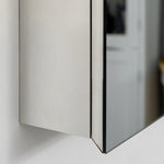 Armoire miroir de salle de bain en acier inoxydable armoire murale de toilette 39 x 12 x 60 cm
