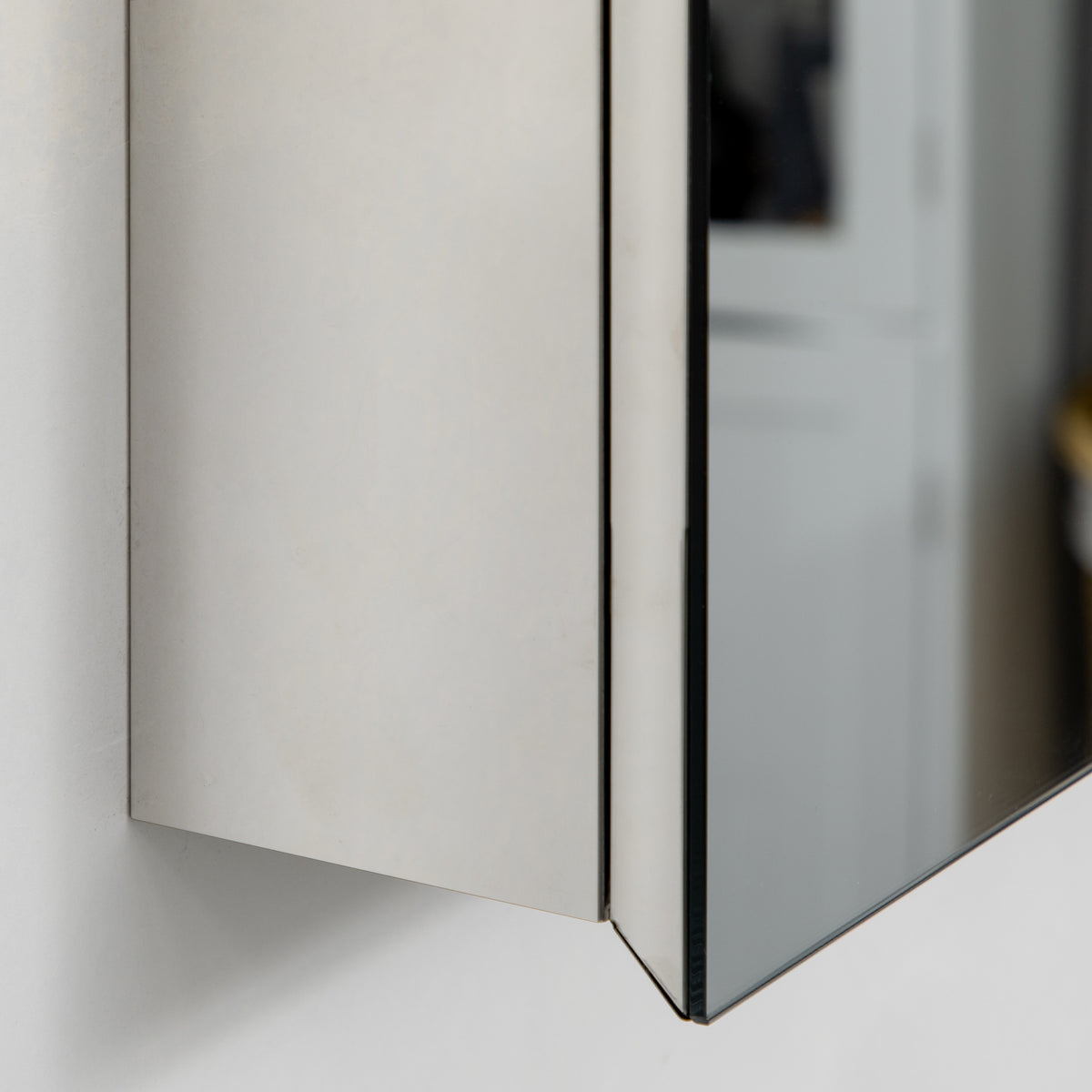 Armoire miroir de salle de bain en acier inoxydable armoire murale de toilette 39 x 12 x 60 cm