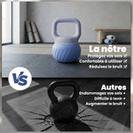 Kettlebell 10 kg, haltère avec poignée Antidérapante ergonomique, haltère à boule, musculation, entraînement, Bleu