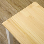 Banc en bois pour 2 personnes bicolore assise naturelle et piètement blanc 102 x 36 x 45 cm