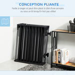 Barrière de Sécurité pour Cheminée, Parc Enclos Chien Pliable Modulable 8 Panneaux avec Porte, sans Perçage