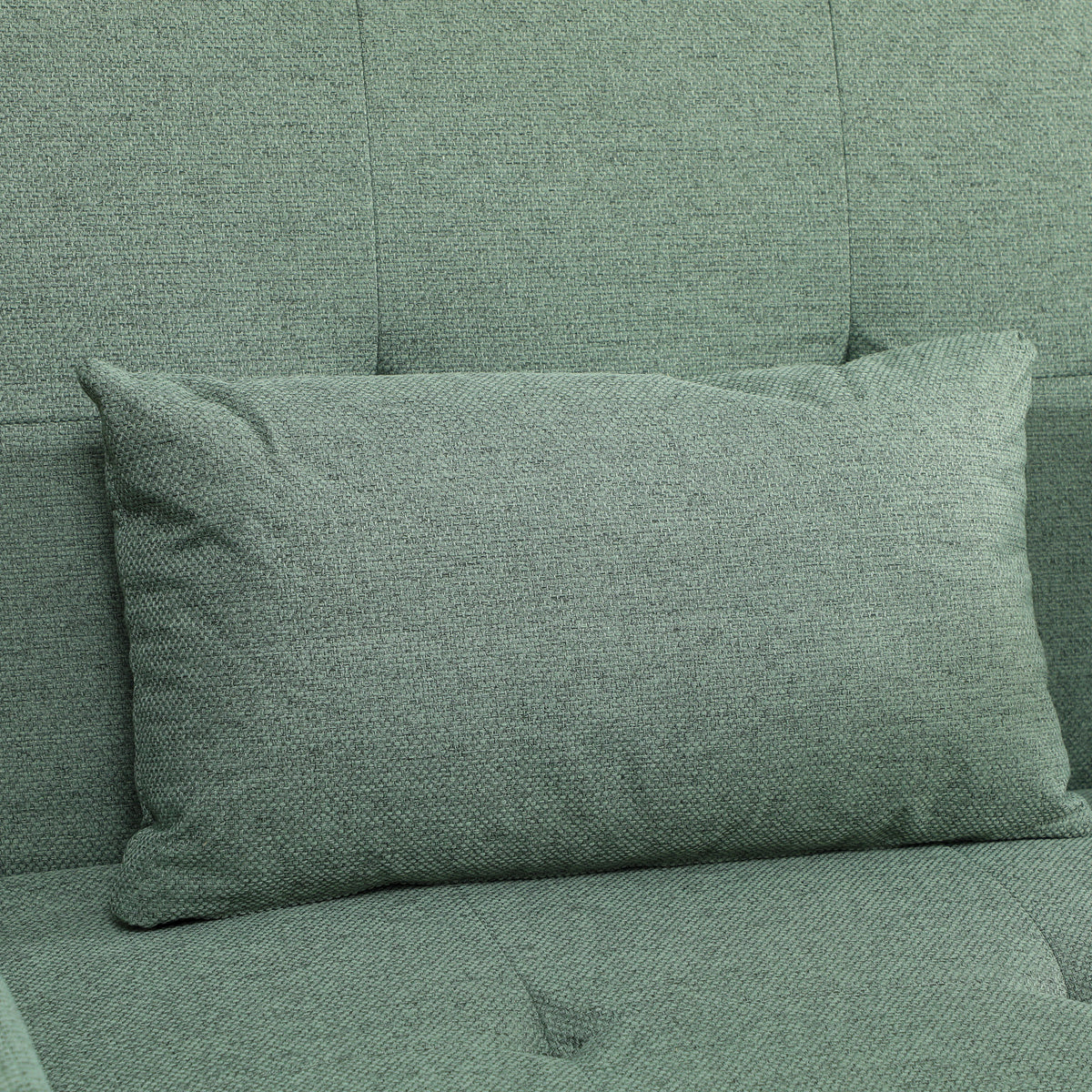 Canapé Convertible 2 Places 3 en 1, Canapé-Lit Clic Clac 160 cm, Dossier Réglable, Assise Large, 2 Oreillers, Vert