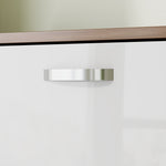 Armoire à Chaussures Meuble à Chaussures 5 Portes abattantes Bicolore Blanc Marron foncé Imitation Bois