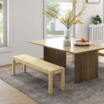 Panca da cucina in legno massello 3 posti, panca da sala da pranzo, portata 330 kg, 150 x 33 x 45 cm, legno naturale