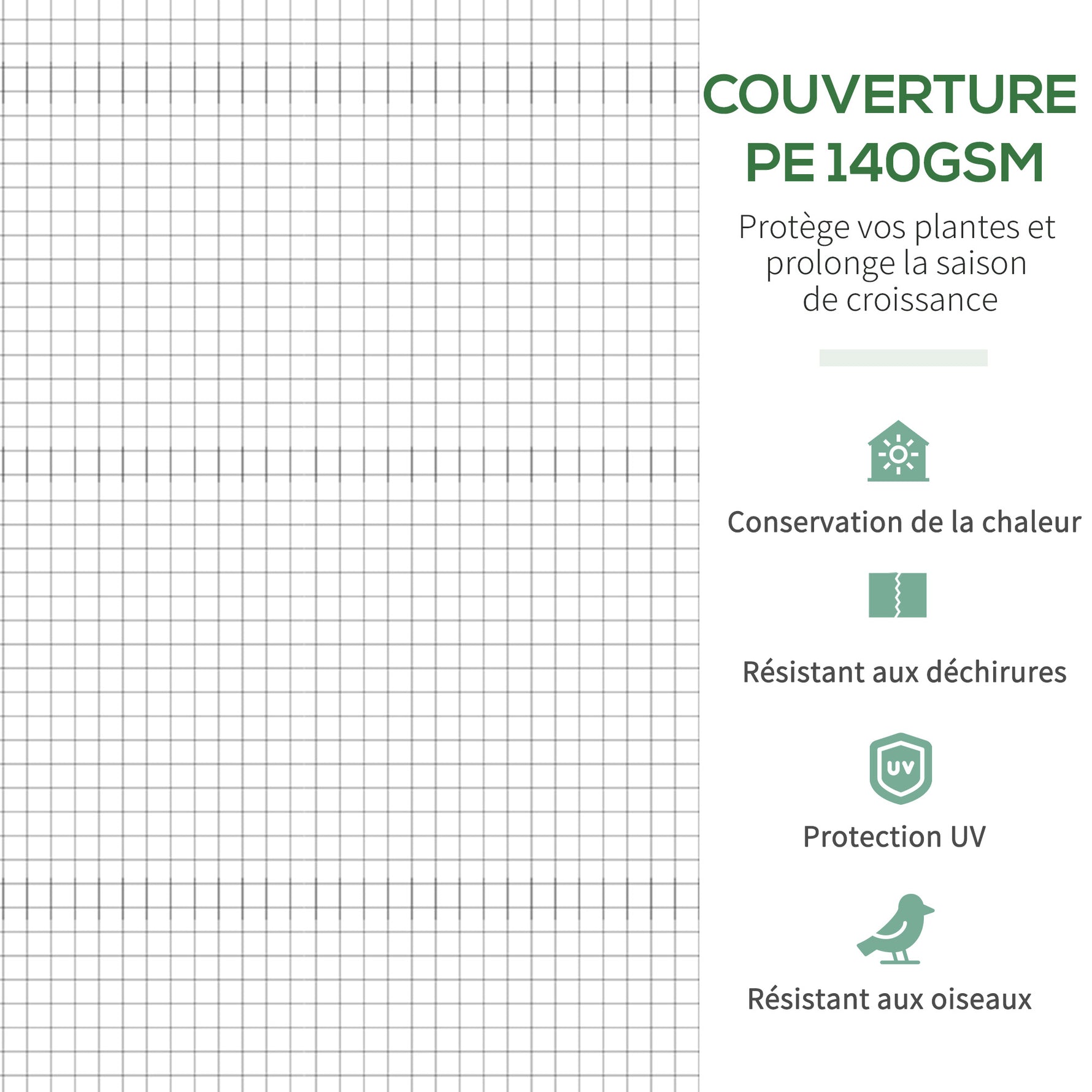 Serre de jardin tunnel 10,4 m² serre de jardin anti-UV porte zippée enroulable fenêtres maille 350 x 300 x 200 cm blanc