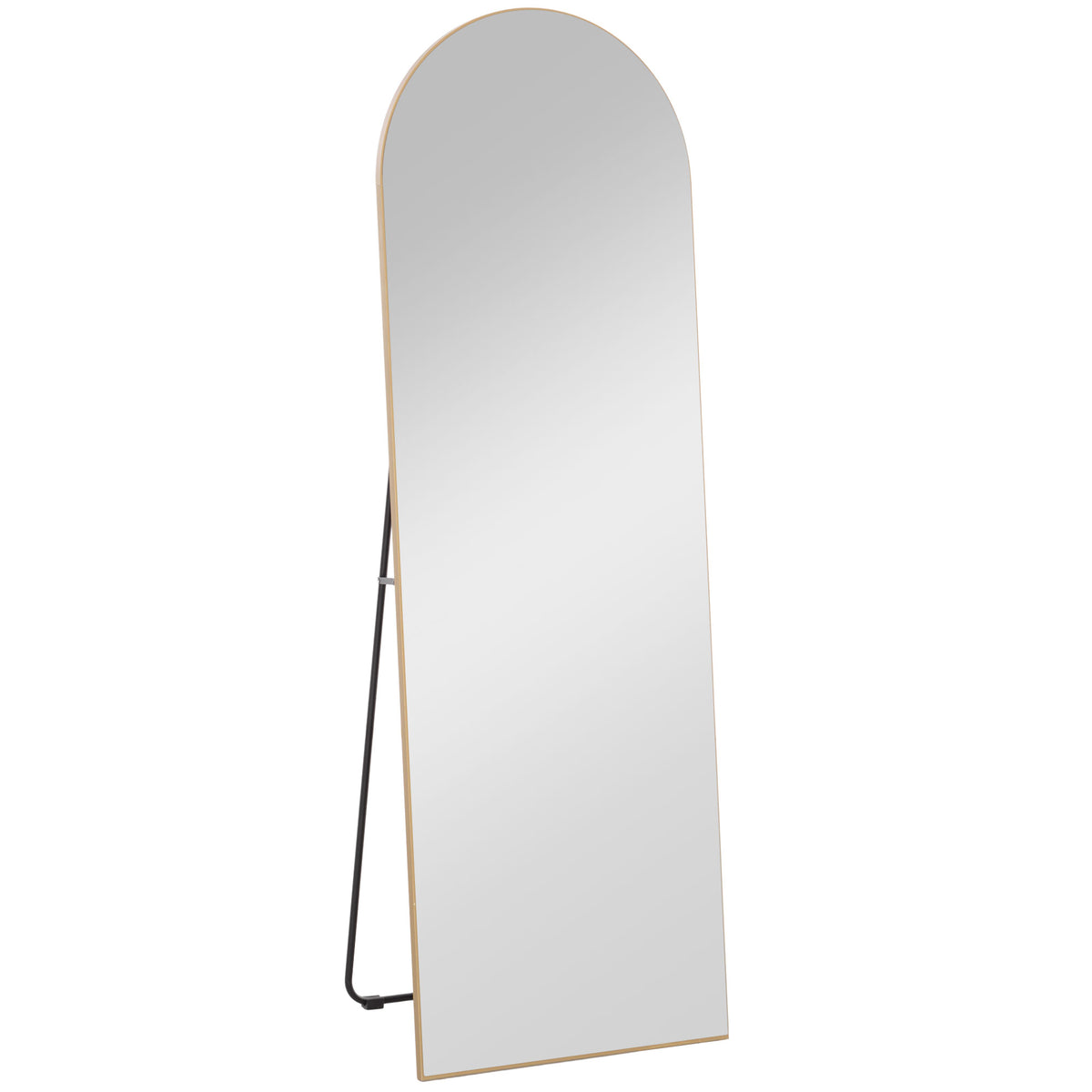 Specchio a figura intera 50 x 150 cm specchio da terra grande specchio da parete senza cornice per soggiorno, tonalità oro