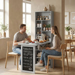 Bureau avec rangement pliable murale rabattable avec bibliothèque poste de travail tableau à craie et étagère réglable
