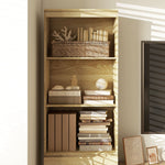 Bibliothèque haute de 180 cm avec 3 étagères et 3 tiroirs dim. 60L x 35l x 180H cm Panneaux Particules effet bois